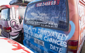 Wicked Campers vans in Australia. Paula Bennett has said she was determined to stop a company from using sexually provocative slogans.