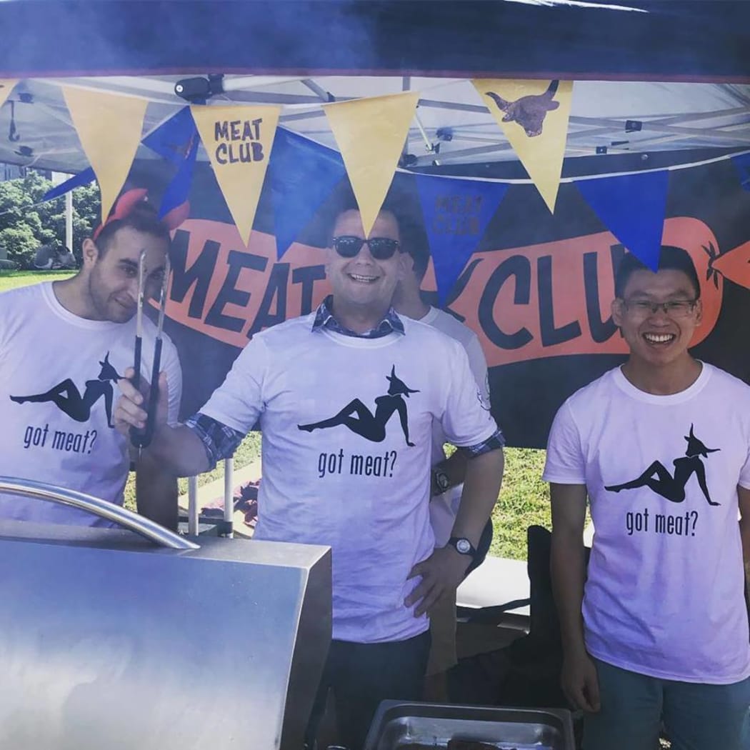 Act leader David Seymour at a barbecue hosted by University of Auckland's Meat Club.