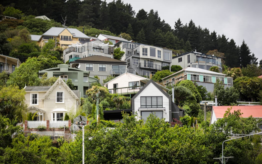 Houses around Lyttelton area in Christchurch