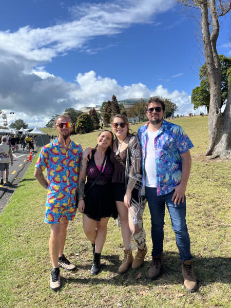 Terry Elleray, Miya Tor, Rhiannon King and Elliott Crofskey at Synthony in the Domain 2025