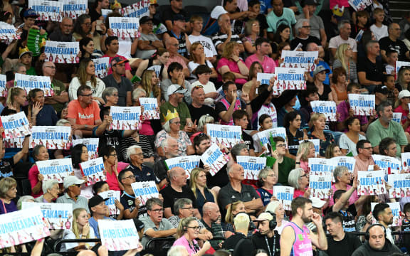 Breakers fans at game four of the ANBL final series.