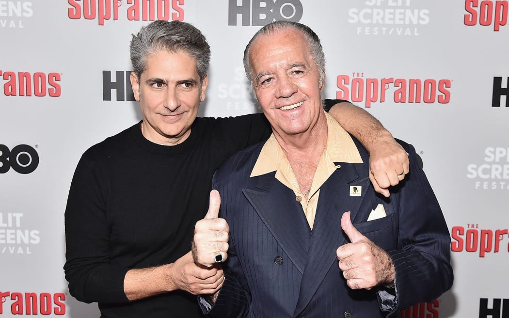 (FILES) In this file photo taken on January 9, 2019 Michael Imperioli (L) and Tony Sirico (R) attend the "The Sopranos" 20th Anniversary Panel Discussion at SVA Theater in New York City. - US actor Tony Sirico, best known for portraying Paulie "Walnuts" Gualtieri in "The Sopranos," has died aged 79, his family and a former castmate said Friday.
Sirico played minor mobster roles in television and film for decades before being cast in his fifties as the eccentric and sometimes brutal Paulie on HBO's hit show -- becoming one of the series' most memorable characters. (Photo by Theo Wargo / GETTY IMAGES NORTH AMERICA / AFP)