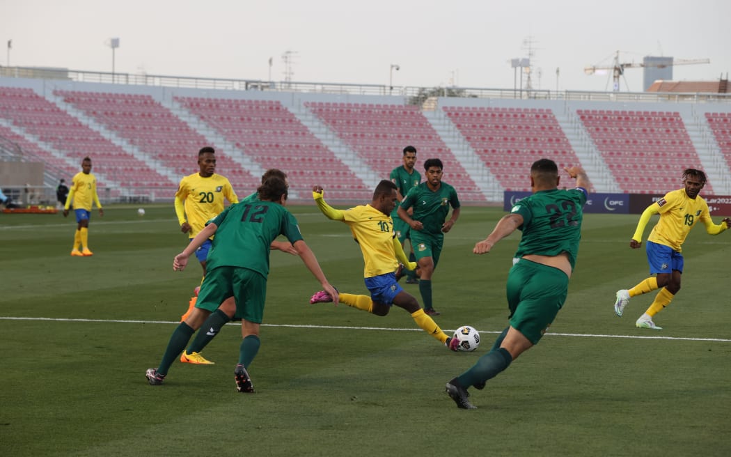 Solomon Islands beat the Cook Islands 2-0 in the opening match of the 2022 FIFA World Cup Oceania Qualifers.