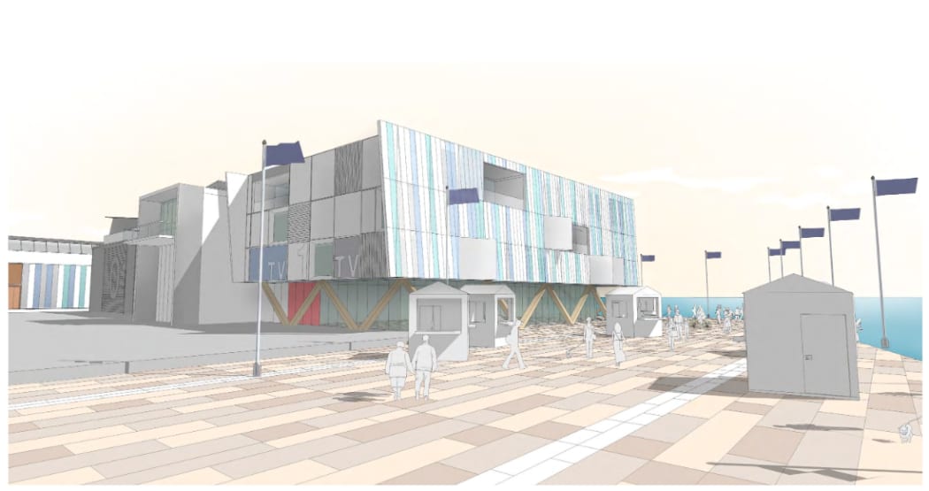 An Architects impression of a larger base in Auckland Council's village option