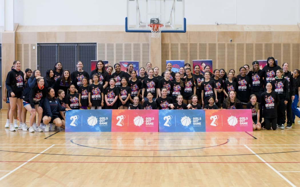 Summer of Basketball participants in Auckland at launch event.