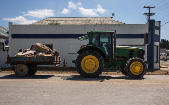 The clean-up continues in Wairoa on 21 February following Cyclone Gabrielle.