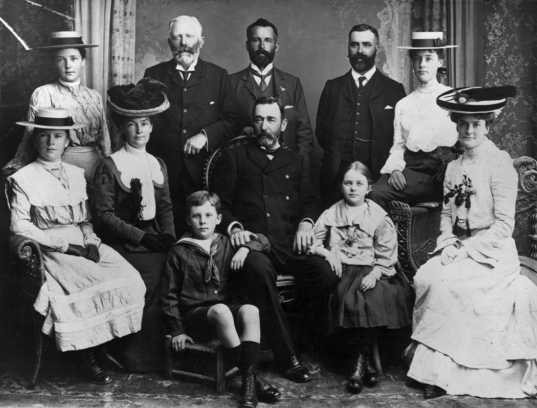The Beauchamp family, Katherine standing left.