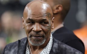 File photo. Mike Tyson on the field before the game between the Pittsburgh Steelers and the Las Vegas Raiders at Allegiant Stadium on 24 September 2023 in Las Vegas, Nevada.