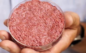 Dr Mark Post's lab cultured meat.