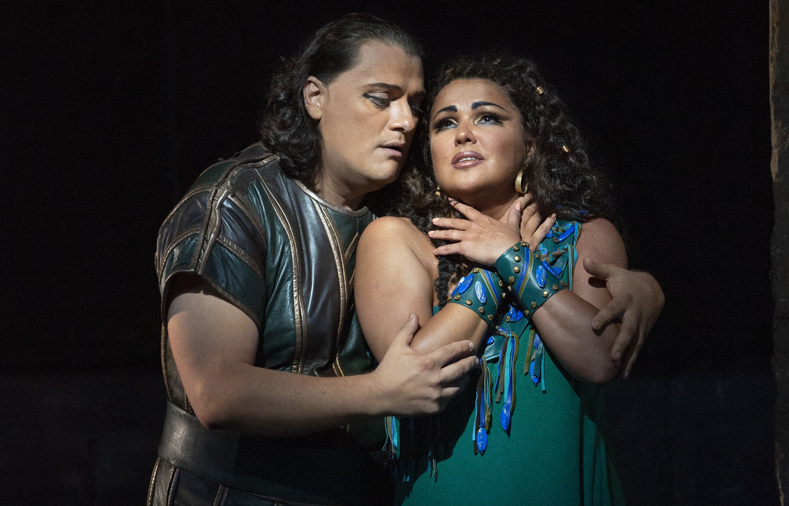 Aleksandrs Antonenko as Radamès and Anna Netrebko as Aida at The Met