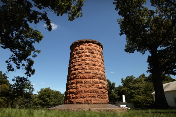 The Lockerbie cairn at Arlington cemetery, Washington.