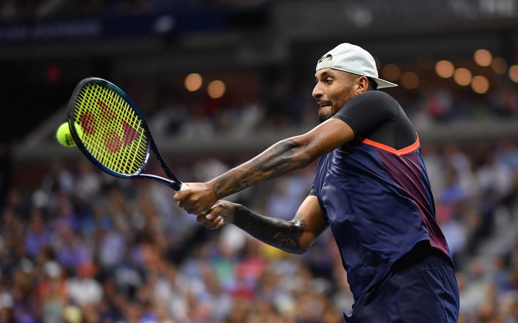 Nick Kyrgios in action at the U.S. Tennis Open in New York.
