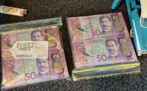 Cash seized by Taranaki police during an investigation into methamphetamine dealing on 23 October.