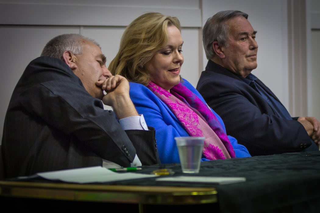 Judith Collins at the "Meet the candidates meeting" at Drury.