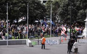 thousands march through central Wellington for an anti-lockdown and anti-vaccination protest