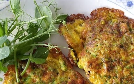 Courgette and feta fritters