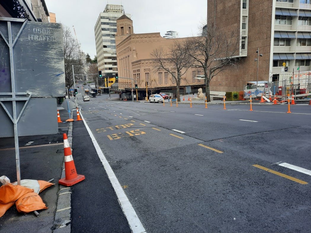 Central Auckland on the second day of the August 2021 lockdown.