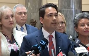 Simon Bridges addresses media