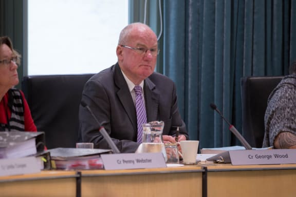 George Wood at a Council meeting about the Unitary Plan. 10 August 2016.