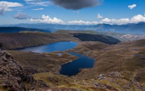 Sylvester Lakes in Tasman Mountains of Kahurangi National Park.
