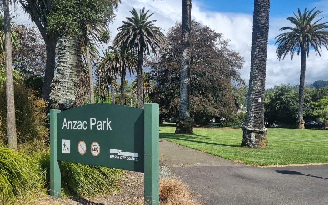 Anzac Park, located between Haven Road and Rutherford Street in Nelson.