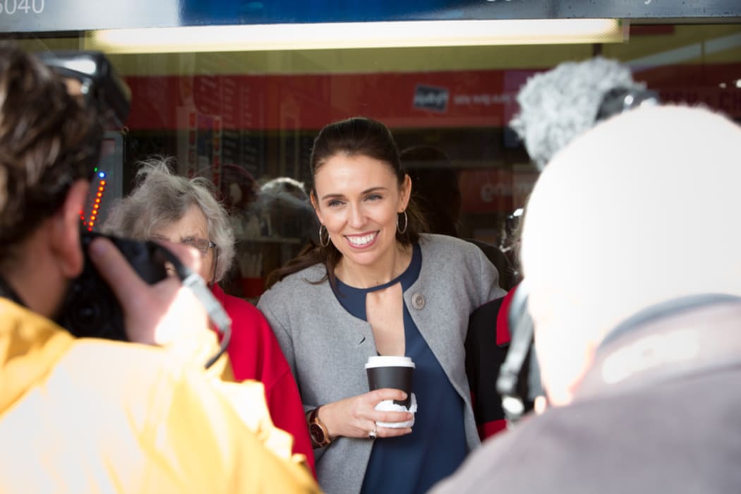 Jacinda Ardern on a visit to her hometown of Morrinsville. 10 August 2017.
