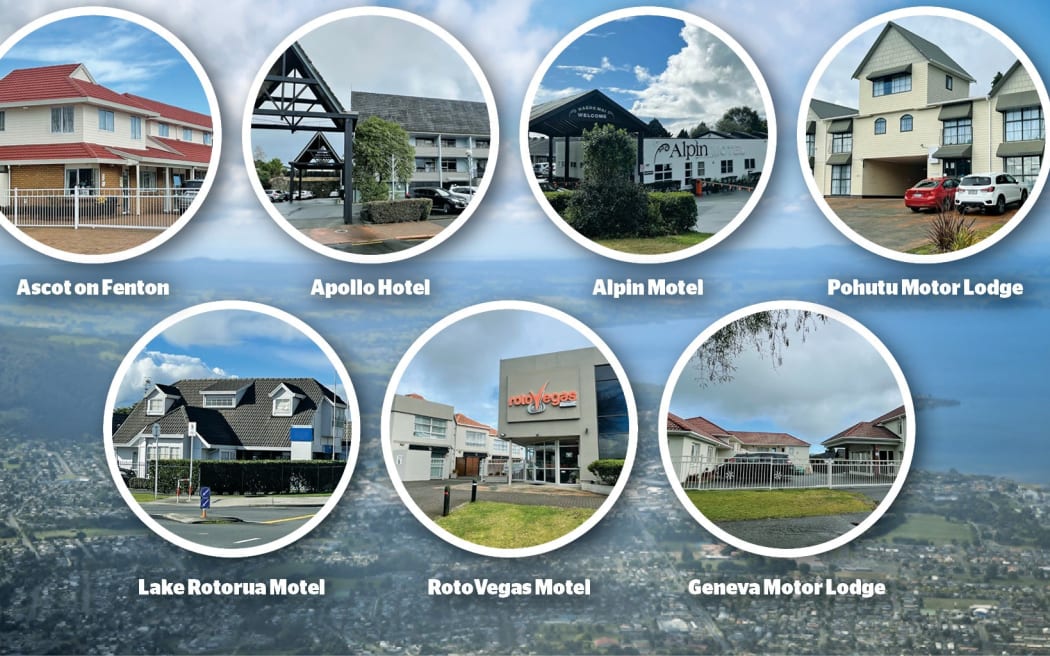 image of the seven contracted emergency housing motels in Rotorua seeking resource consent extensions until December 15, 2025.

RGP 27Jul24 -
