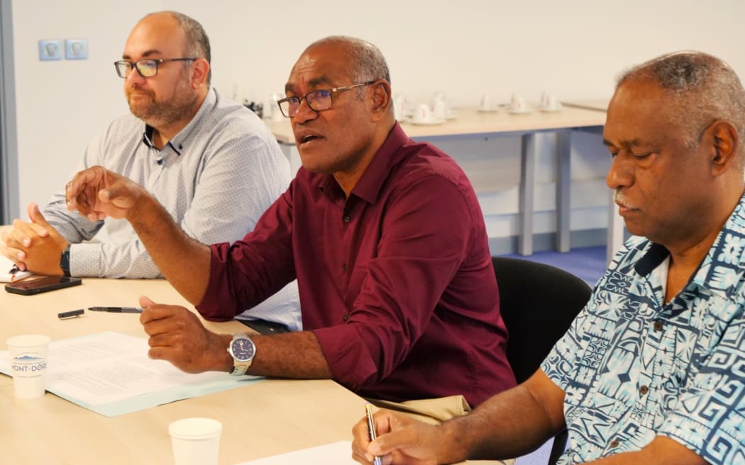 New Caledonia’s President Alcide Ponga during a government meeting on Friday 24 2025