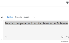 This is Radio New Zealand Pacific translated into Tahitian
