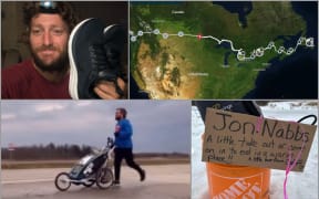 composite images of Jon's journey
