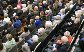 About 300 people squeezed into the Lake Wānaka Centre for the third stop on a rural health roadshow with Associate Health Minister Matt Doocey.