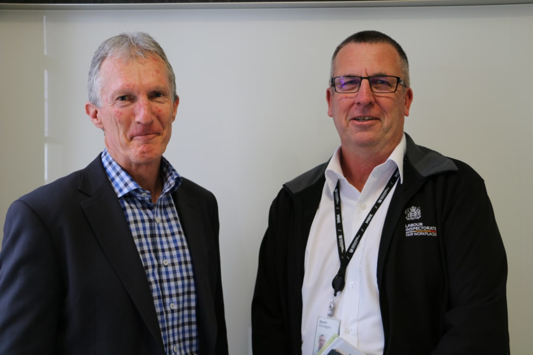 Peter Devoy (Immigration NZ) and Kevin Finnegan (Labour Inspectorate)