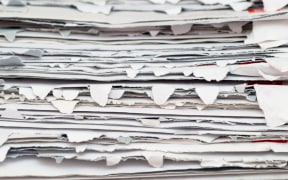 Close up view of a packet of opened envelopes