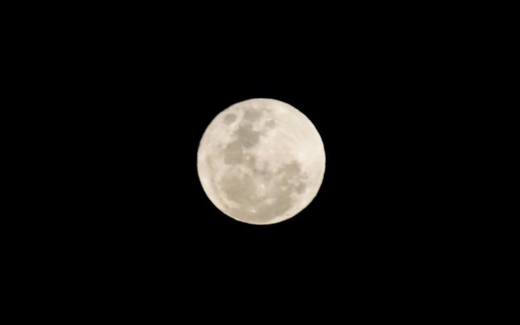 Super blue moon, as seen from Christchurch.