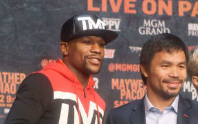 Boxers Floyd Mayweather and Manny Pacquiao.