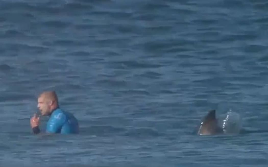 The shark attack was capture on live WSL TV coverage of the competition.