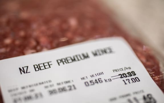 A packet of NZ Beef Mince. Photograph for Who's eating New Zealand.