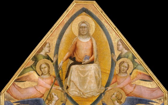 The Assumption of the Virgin, altarpiece fragment - Bernado Daddi (1290-1348)