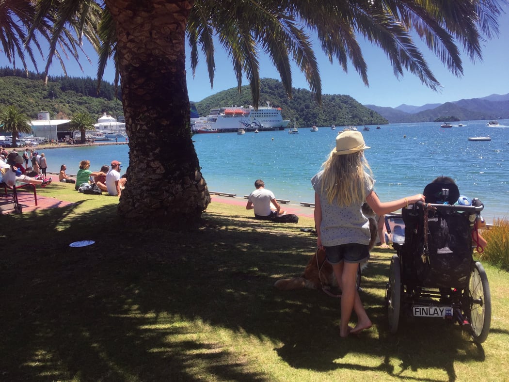 Kimberly Graham and family on holiday in Picton.