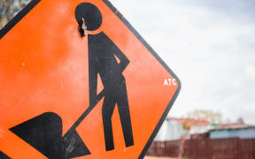 Road works sign