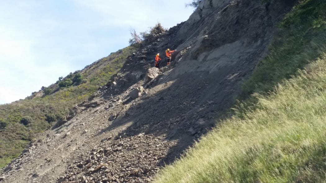 State Highway 1 landslide Kaikoura
To go with QUAKE-HIGHWAY-WEB November 29