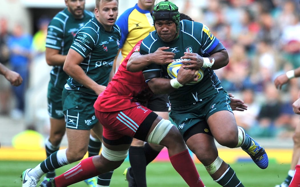 Ofisa Treviranus, playing here for London Irish in September, is back in the Manu Samoa squad.