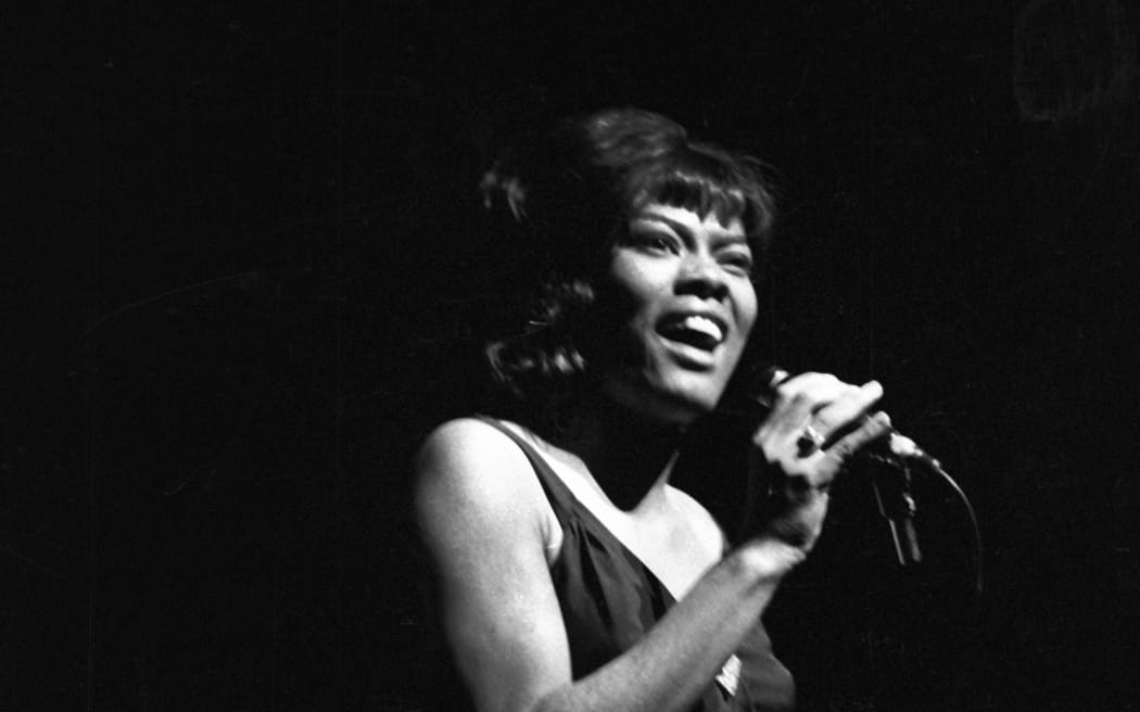 Dionne Warwick during a performance at the Olympia. Paris, 1963.