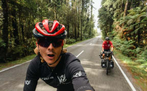 Joshua, 23, and George Kohler, 57, are cycling around the world. They say NZ has had the most beautiful scenery, but the angriest drivers.