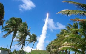 Meck Island at the US Reagan Test Site in Kwajalein Atoll is a key launch pad for missiles fired to intercept incoming dummy warheads shot from California.