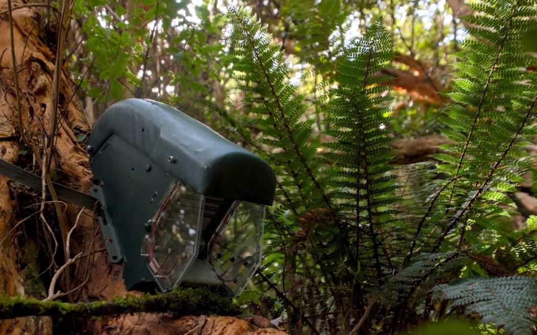 The Critter Solutions trap, which uses facial recognition to differentiate between target and protected species.
