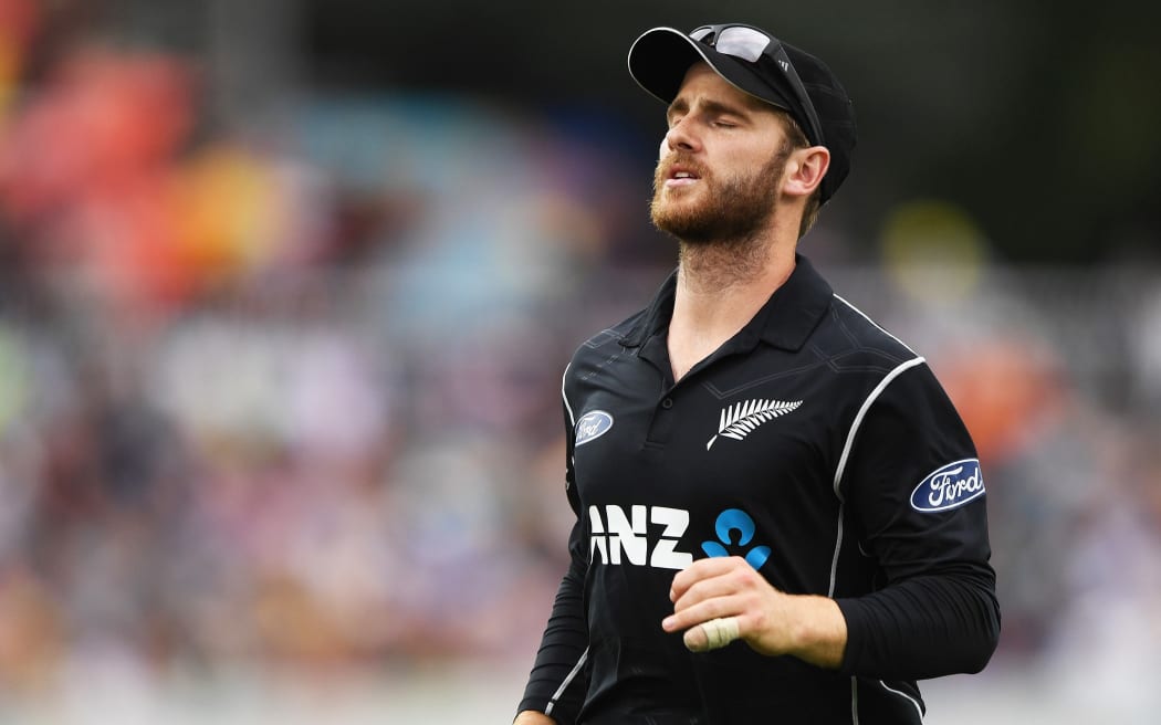A dejected NZ captain Kane Williamson. New Zealand Black Caps v Australia. The Chappell–Hadlee Trophy, One Day International Cricket. Manuka Oval in Canberra Australia. Tuesday 6 December 2016 © Copyright photo: Andrew Cornaga / www.photosport.nz