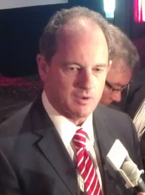David Shearer talking to reporters about a possible leadership challenge.