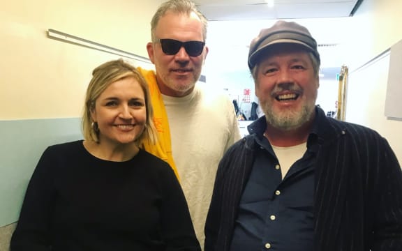 Music101's Charlotte Ryan with MC Slave and Joe Lindsay of Fat Freddy's Drop