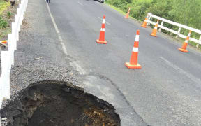 The 2x2m hole on Kingseat Road.